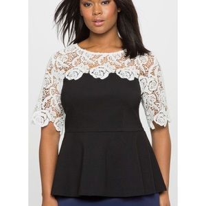 Ultra Feminine Lace Peplum Top